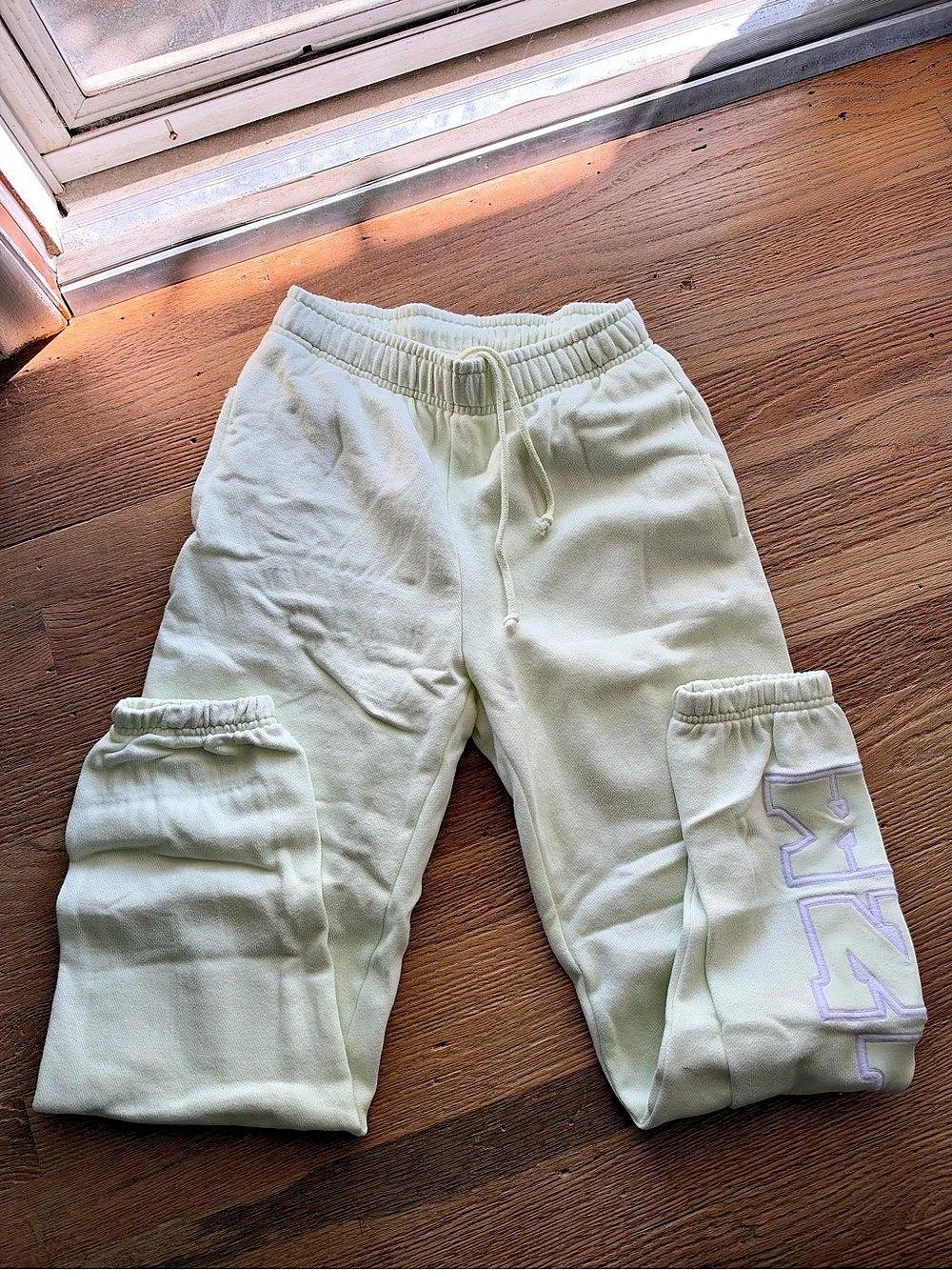 PINK Jogger Pants in Green/Yellow Size XS Like New